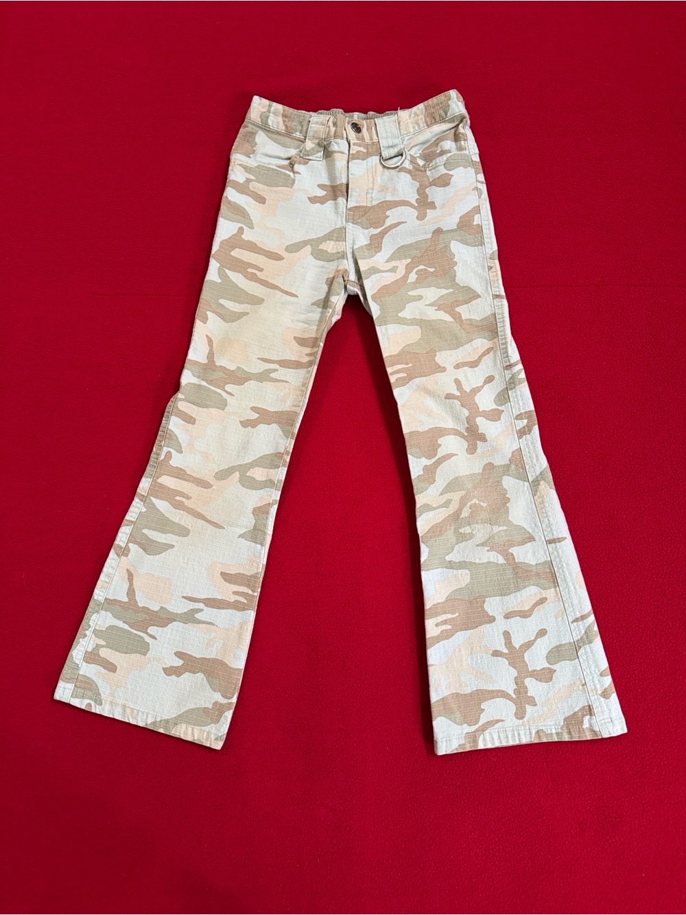 Cherokee Girls 6X Camo Camouflage Pants Stretch Elastic Back Waist D Ring